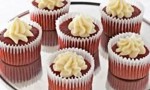 Mini Red Velvet Cupcakes with White Chocolate Mousse
